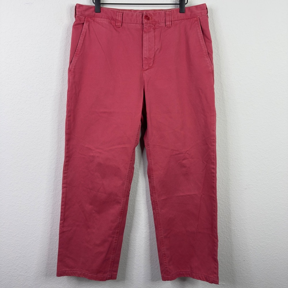 Club Monaco Pants Mens 34 Coral Chino Casual Classic Straight Leg Coastal Preppy